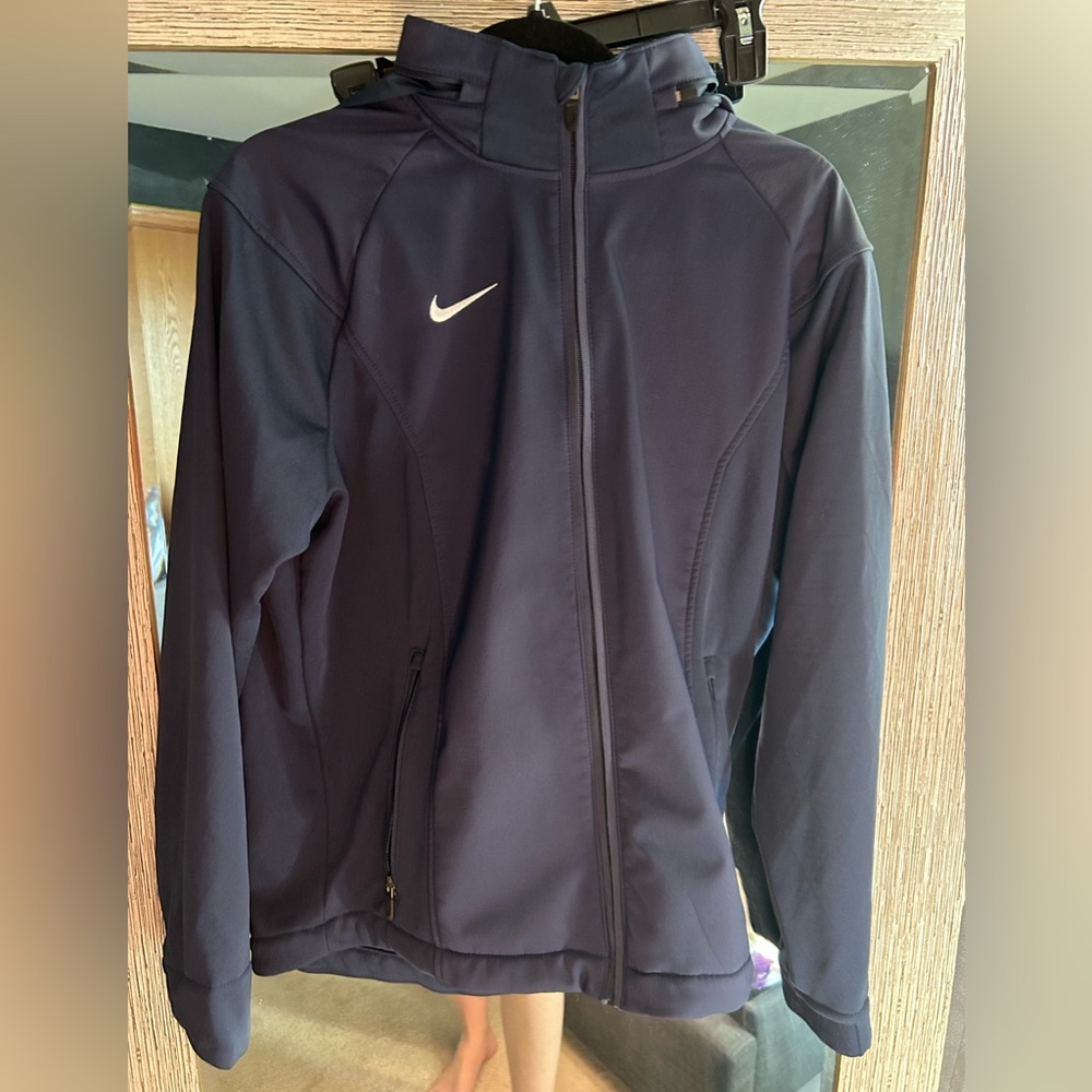 Nike Navy Full-Zip Jacket with Packable Hood